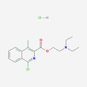 3-Isoquinolinecarboxylic acid, 1-chloro-4-methyl-, 2-(diethylamino)ethyl ester, monohydrochloride