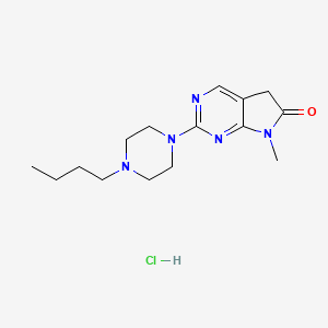 6H-Pyrrolo(2,3-d)pyrimidin-6-one, 5,7-dihydro-2-(4-butyl-1-piperazinyl)-7-methyl-, monohydrochloride