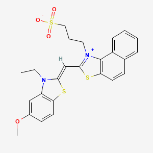 2-((3-Ethyl-5-methoxy-3H-benzothiazol-2-ylidene)methyl)-1-(3-sulphonatopropyl)naphtho(1,2-d)thiazolium