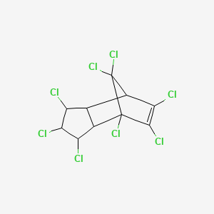 molecular formula C10H6Cl8 B12702234 4,7-Methano-1H-indene, 1,2,3,4,5,6,8,8-octachloro-2,3,3a,4,7,7a-hexahydro-, (1R,2S,3S,3aR,4S,7S,7aR)-rel- CAS No. 184654-63-5