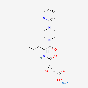 Oxiranecarboxylic acid, 3-(((3-methyl-1-((4-(2-pyridinyl)-1-piperazinyl)carbonyl)butyl)amino)carbonhyl)-, monosodium salt