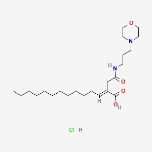 2-(2-((3-Morpholinopropyl)amino)-2-oxoethyl)tetradecenoic acid monohydrochloride