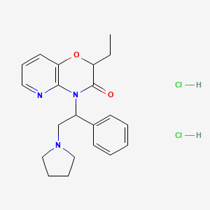 2H-Pyrido(3,2-b)-1,4-oxazin-3(4H)-one, 2-ethyl-4-(1-phenyl-2-(1-pyrrolidinyl)ethyl)-, dihydrochloride