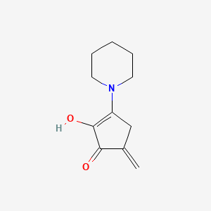 2-Cyclopenten-1-one, 2-hydroxy-5-methylene-3-(1-piperidinyl)-