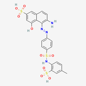 6-Amino-4-hydroxy-5-((4-(((4-methyl-2-sulphophenyl)amino)sulphonyl)phenyl)azo)naphthalene-2-sulphonic acid