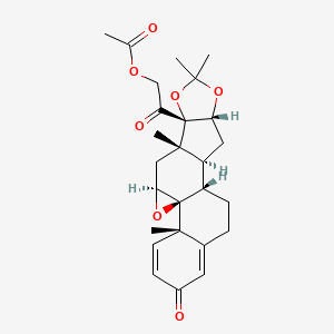 (9,11)beta-Epoxide-16alpha,17alpha,21-trihydroxypregna-1,4-diene-3,20-dione, 21-acetate, 16,17-acetonide