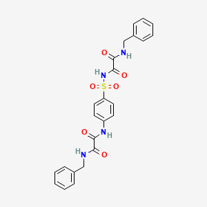 Ethanediamide, N-((4-((oxo((phenylmethyl)amino)acetyl)amino)phenyl)sulfonyl)-N'-(phenylmethyl)-