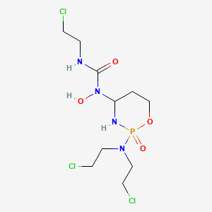 Urea, N-(2-(bis(2-chloroethyl)amino)tetrahydro-2H-1,3,2-oxazaphosphorin-4-yl)-N'-(2-chloroethyl)-N-hydroxy-, P-oxide