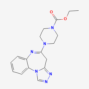 1-Piperazinecarboxylic acid, 4-(4H-(1,2,4)triazolo(4,3-a)(1,5)benzodiazepin-5-yl)-, ethyl ester