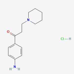 Propiophenone, 4'-amino-3-piperidino-, monohydrochloride