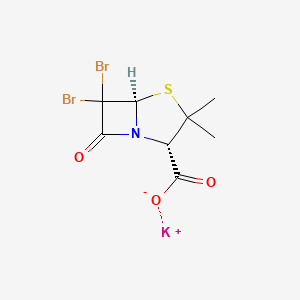 Potassium (2S-cis)-6,6-dibromo-3,3-dimethyl-7-oxo-4-thia-1-azabicyclo(3.2.0)heptane-2-carboxylate