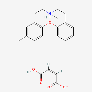 6,7,8,9-Tetrahydro-3,7-dimethyl-5H-dibenz(b,i)(1,6)oxazecinium hydrogen maleate