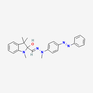 2-Hydroxy-1,3,3-trimethylindoline-2-carbaldehyde methyl(4-(phenylazo)phenyl)hydrazone