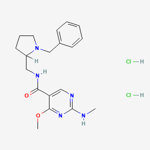 5-Pyrimidinecarboxamide, N-((1-benzyl-2-pyrrolidinyl)methyl)-4-methoxy-2-(methylamino)-, dihydrochloride