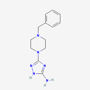 molecular formula C13H18N6 B1270267 3-(4-苄基哌嗪-1-基)-1H-1,2,4-三唑-5-胺 CAS No. 89311-55-7