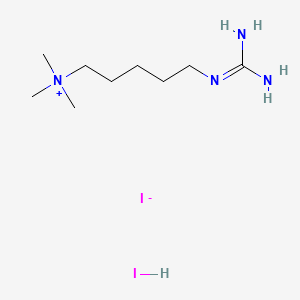 molecular formula C9H24I2N4 B12702775 (5-Guanidinopentyl)trimethylammonium iodide hydriodide CAS No. 93458-18-5