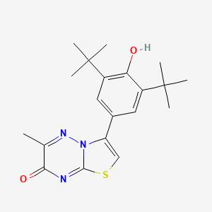 7H-Thiazolo(3,2-b)(1,2,4)triazin-7-one, 3-(3,5-bis(1,1-dimethylethyl)-4-hydroxyphenyl)-6-methyl-