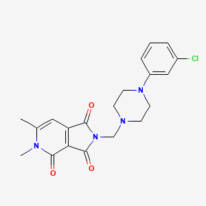 1H-Pyrrolo(3,4-c)pyridine-1,3,4(2H,5H)-trione, 2-((4-(3-chlorophenyl)-1-piperazinyl)methyl)-5,6-dimethyl-