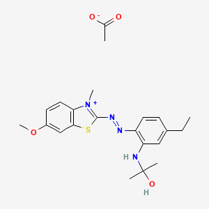 2-((4-(Ethyl(2-hydroxyisopropyl)amino)phenyl)azo)-6-methoxy-3-methylbenzothiazolium acetate