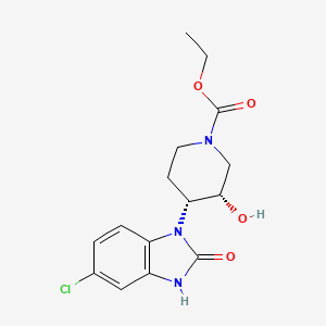 Ethyl cis-4-(5-chloro-2,3-dihydro-2-oxo-1H-benzimidazol-1-yl)-3-hydroxypiperidine-1-carboxylate