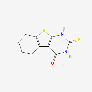 molecular formula C10H10N2OS2 B1270305 2-thioxo-2,3,5,6,7,8-hexahydro[1]benzothieno[2,3-d]pyrimidin-4(1H)-one CAS No. 38201-60-4