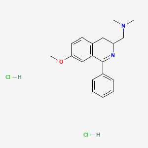 1-(7-methoxy-1-phenyl-3,4-dihydroisoquinolin-3-yl)-N,N-dimethylmethanamine;dihydrochloride