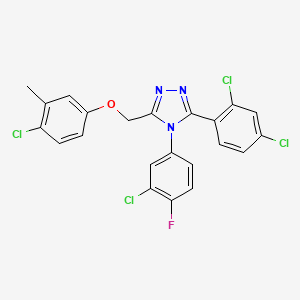 4H-1,2,4-Triazole, 4-(3-chloro-4-fluorophenyl)-3-((4-chloro-3-methylphenoxy)methyl)-5-(2,4-dichlorophenyl)-