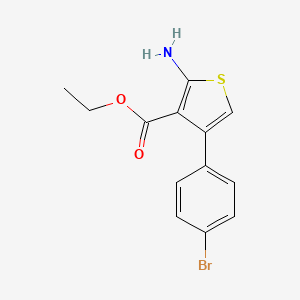 molecular formula C13H12BrNO2S B1270318 2-氨基-4-(4-溴苯基)噻吩-3-羧酸乙酯 CAS No. 306934-99-6