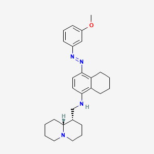 2H-Quinolizine-1-methanamine, octahydro-N-(4-((3-methoxyphenyl)azo)-5,6,7,8-tetrahydro-1-naphthalenyl)-, (1R-trans)-