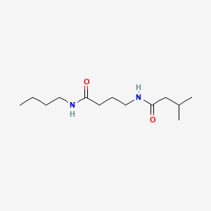 molecular formula C13H26N2O2 B12703192 Butanamide, N-(4-(butylamino)-4-oxobutyl)-3-methyl- CAS No. 82024-00-8