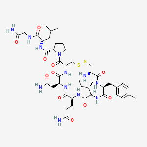 molecular formula C44H68N12O11S2 B12703200 Oxytocin, mephe(2)- CAS No. 3714-57-6