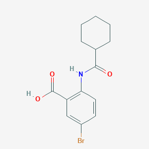 molecular formula C14H16BrNO3 B1270321 5-溴-2-(环己烷甲酰胺基)苯甲酸 CAS No. 312279-64-4