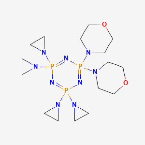 1,3,5,2,4,6-Triazatriphosphorine, 2,2,4,4,6,6-hexahydro-6,6-di-4-morpholinyl-2,2,4,4-tetrakis(1-aziridinyl)-