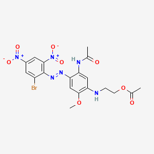 2-[[5-Acetamido-4-[(2-bromo-4,6-dinitrophenyl)azo]-2-methoxyphenyl]amino]ethyl acetate