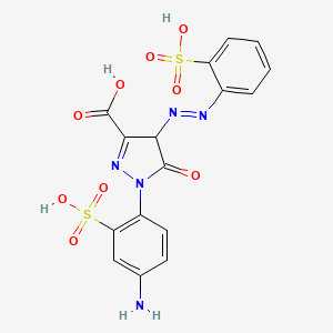 1-(4-Amino-2-sulphophenyl)-4,5-dihydro-5-oxo-4-((2-sulphophenyl)azo)-1H-pyrazole-3-carboxylic acid