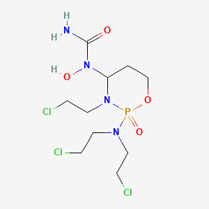 Urea, N-(2-(bis(2-chloroethyl)amino)-3-(2-chloroethyl)-tetrahydro-2H-1,3,2-oxazaphosphorin-4-yl)-N-hydroxy-, P-oxide