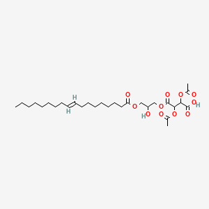 molecular formula C29H48O11 B12703246 Butanedioic acid, 2,3-bis(acetyloxy)-, ester with 1,2,3-propanetriol mono-9-octadecenoate CAS No. 97211-70-6