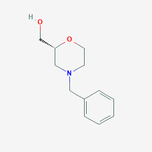 molecular formula C12H17NO2 B1270334 (R)-(4-苄基吗啉-2-基)甲醇 CAS No. 943442-96-4
