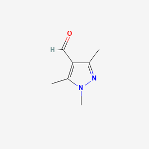molecular formula C7H10N2O B1270335 1,3,5-三甲基-1H-吡唑-4-甲醛 CAS No. 2644-93-1