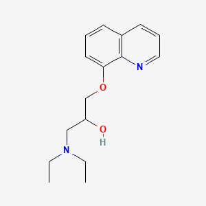 molecular formula C16H22N2O2 B12703368 2-Propanol 1-(diethylamino)-3-(8-quinolinyloxy)- CAS No. 85239-25-4