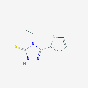 molecular formula C8H9N3S2 B1270337 4-乙基-5-噻吩-2-基-4H-[1,2,4]三唑-3-硫醇 CAS No. 337473-17-3