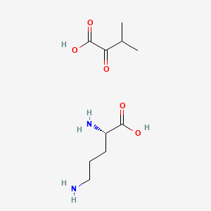 molecular formula C10H20N2O5 B12703380 L-Ornithine (3-methyl-2-oxobutyrate) CAS No. 72087-38-8