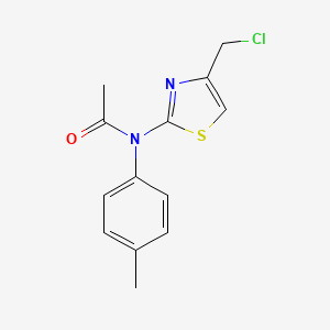 molecular formula C13H13ClN2OS B1270346 N-[4-(氯甲基)-1,3-噻唑-2-基]-N-(4-甲基苯基)乙酰胺 CAS No. 58905-46-7