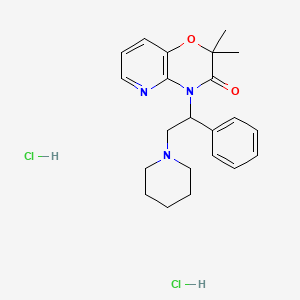 2H-Pyrido(3,2-b)-1,4-oxazin-3(4H)-one, 2,2-dimethyl-4-(1-phenyl-2-(1-piperidinyl)ethyl)-, dihydrochloride