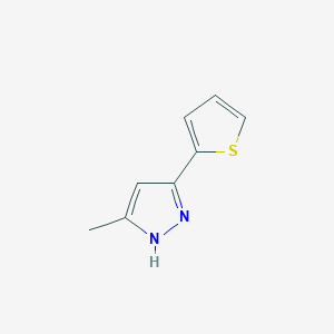 molecular formula C8H8N2S B1270353 3-Methyl-5-(2-thienyl)-1h-pyrazole CAS No. 31618-80-1