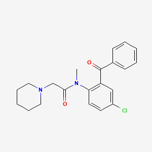 1-Piperidineacetamide, N-(2-benzoyl-4-chlorophenyl)-N-methyl-