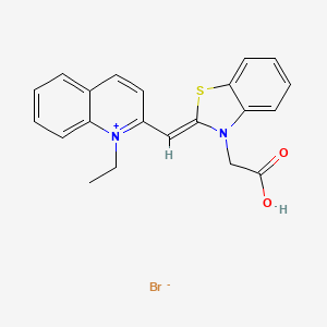 2-((3-(Carboxymethyl)benzothiazol-2-inylidene)methyl)-1-ethylquinolinium bromide