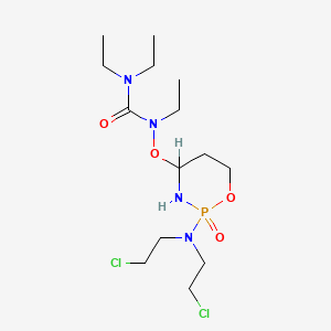 Urea, N-((2-(bis(2-chloroethyl)amino)tetrahydro-2H-1,3,2-oxazaphosphorin-4-yl)oxy)-N,N',N'-triethyl-, P-oxide