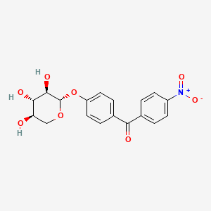 Methanone, (4-nitrophenyl)(4-(beta-D-xylopyranosyloxy)phenyl)-