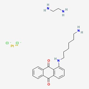 Platinum(1+), (1-((6-aminohexyl)amino)-9,10-anthracenedione)chloro(1,2-ethanediamine-N,N')-, chloride, (SP-4-2)-